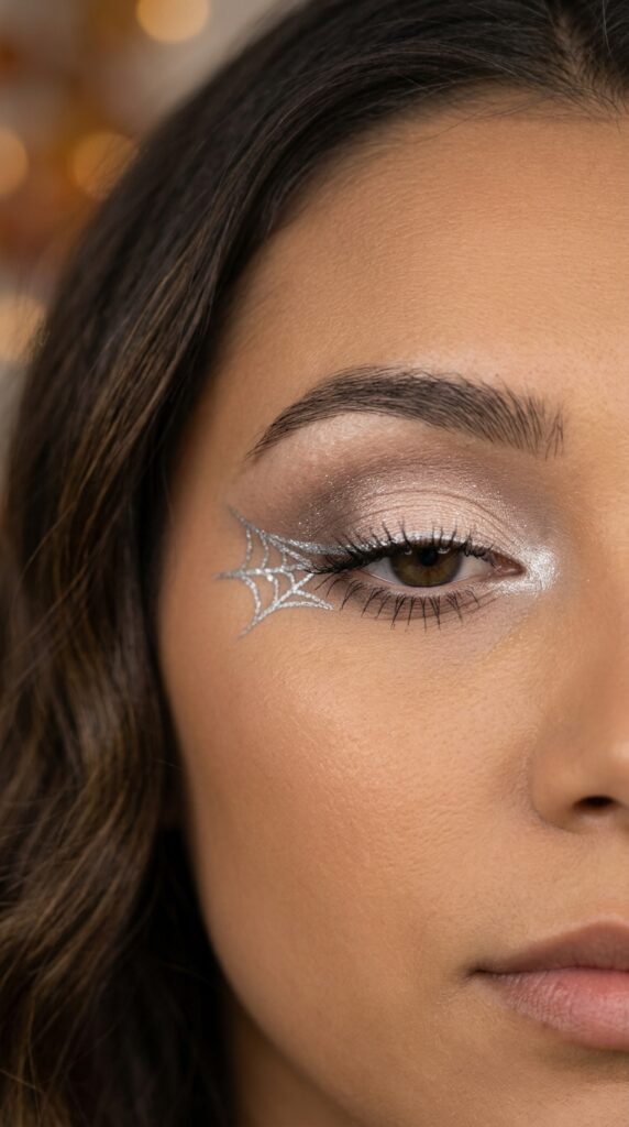 Silver Web Corner Accent