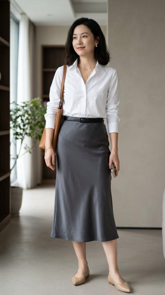 Simple White Button-Up Shirt
