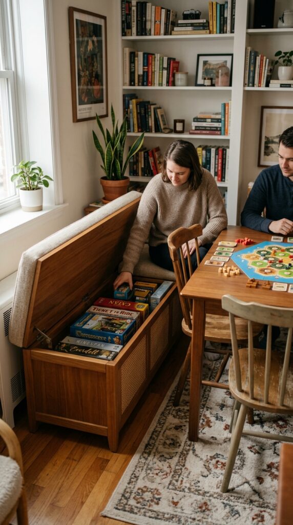 Storage Bench with Hidden Compartments