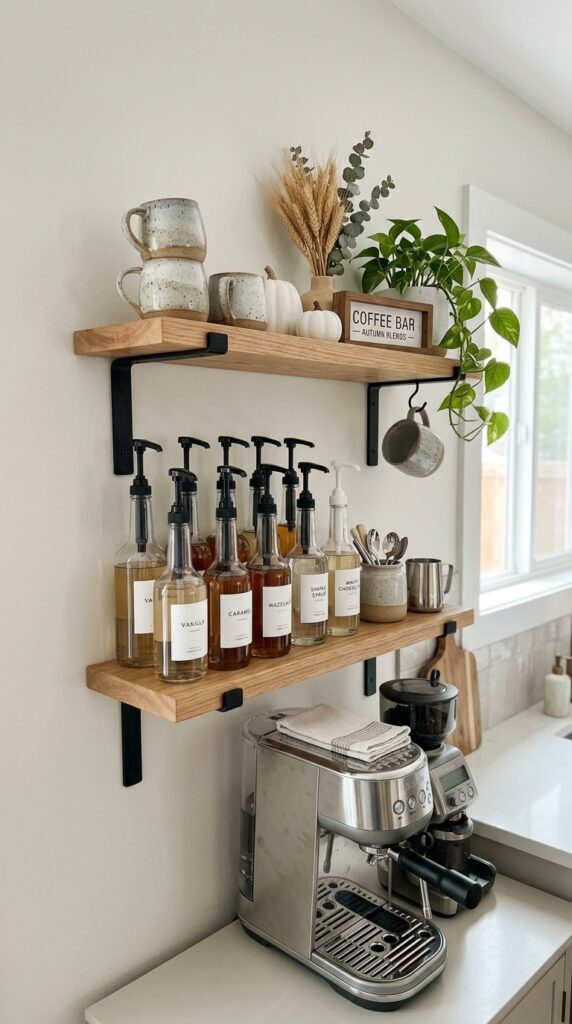 Style a Wooden Coffee Shelf