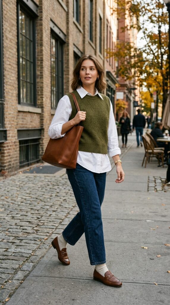 Sweater Vest and Button-Down