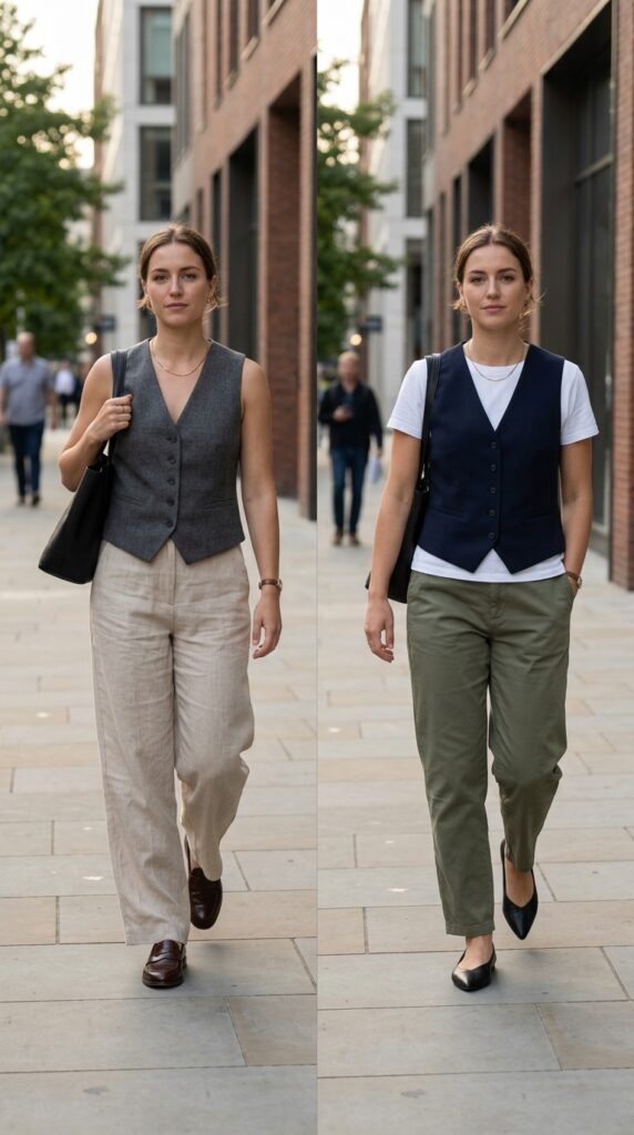 Tailored Vest and Relaxed Trousers