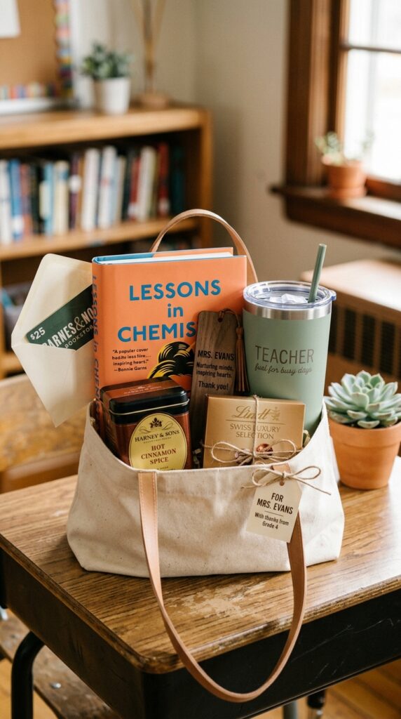 Teacher Holiday Book Basket