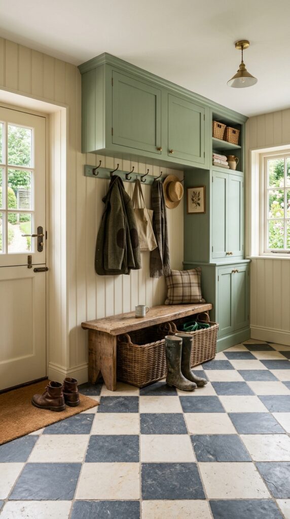 Traditional Country Mudroom