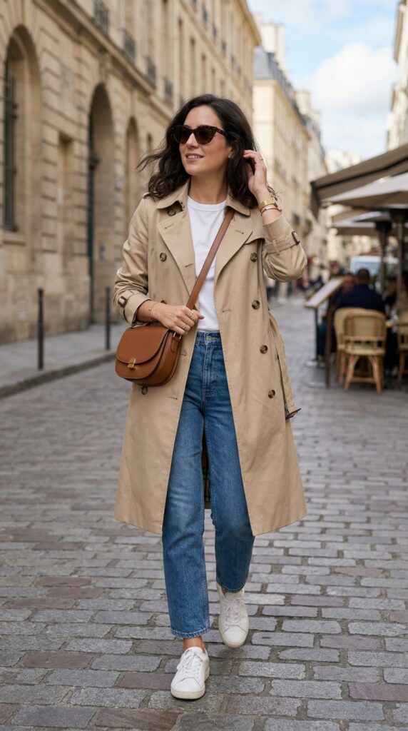 Trench Coat With Casual Basics