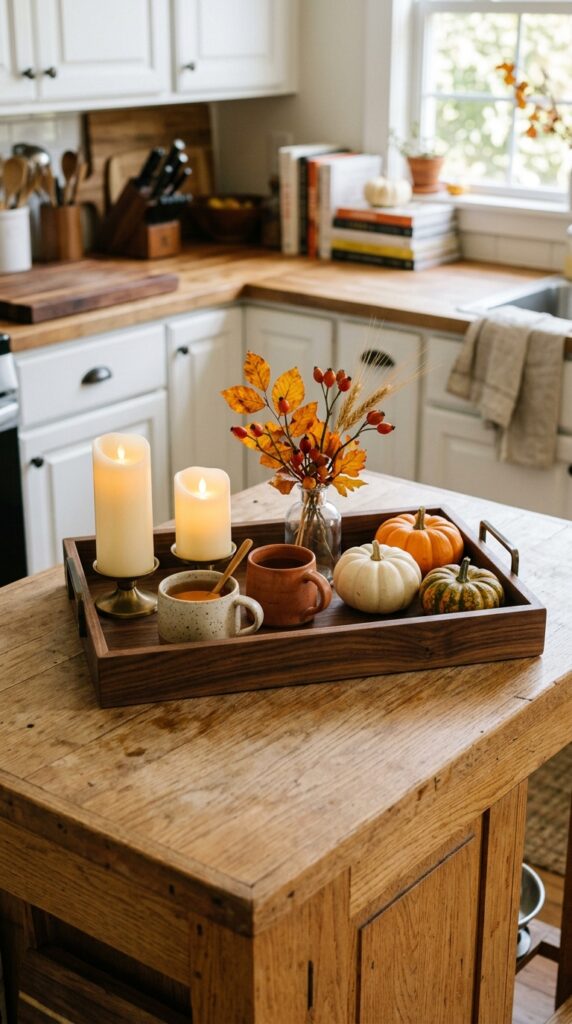 Use Wooden Trays for Seasonal Styling