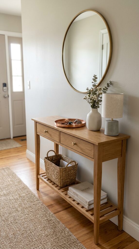 Use a Narrow Console Table