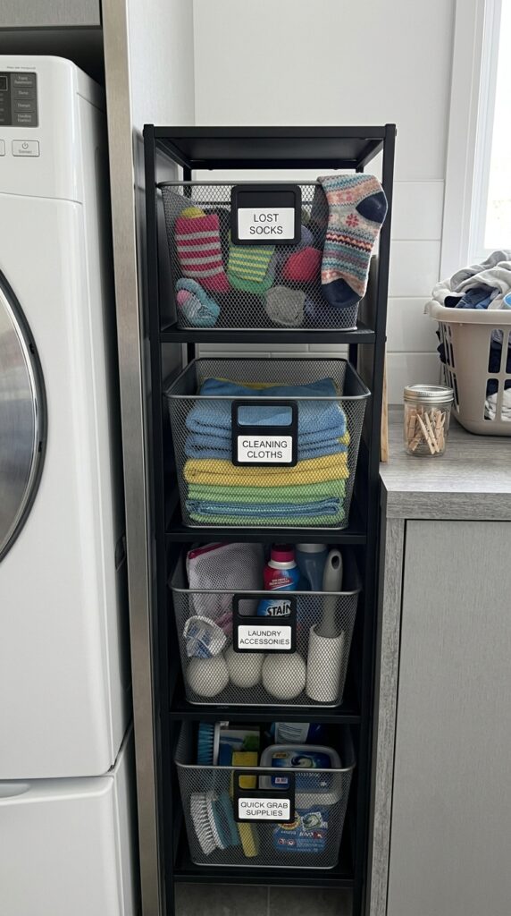 Vertical Basket Storage