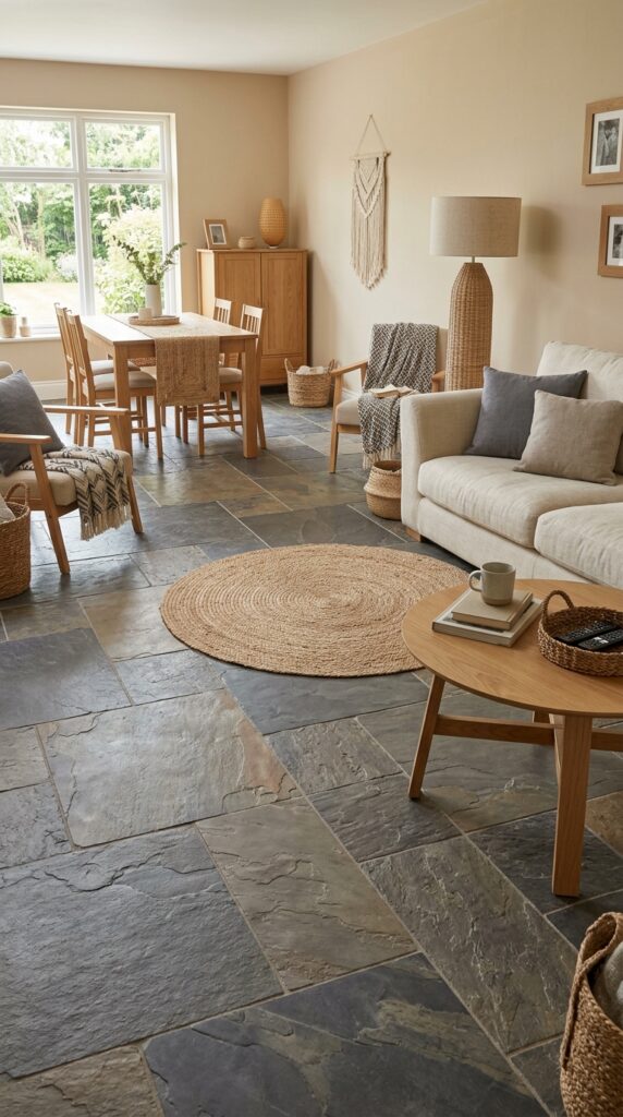 Warm Gray Checkerboard Floor