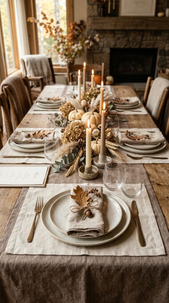 Warm Neutral September Table