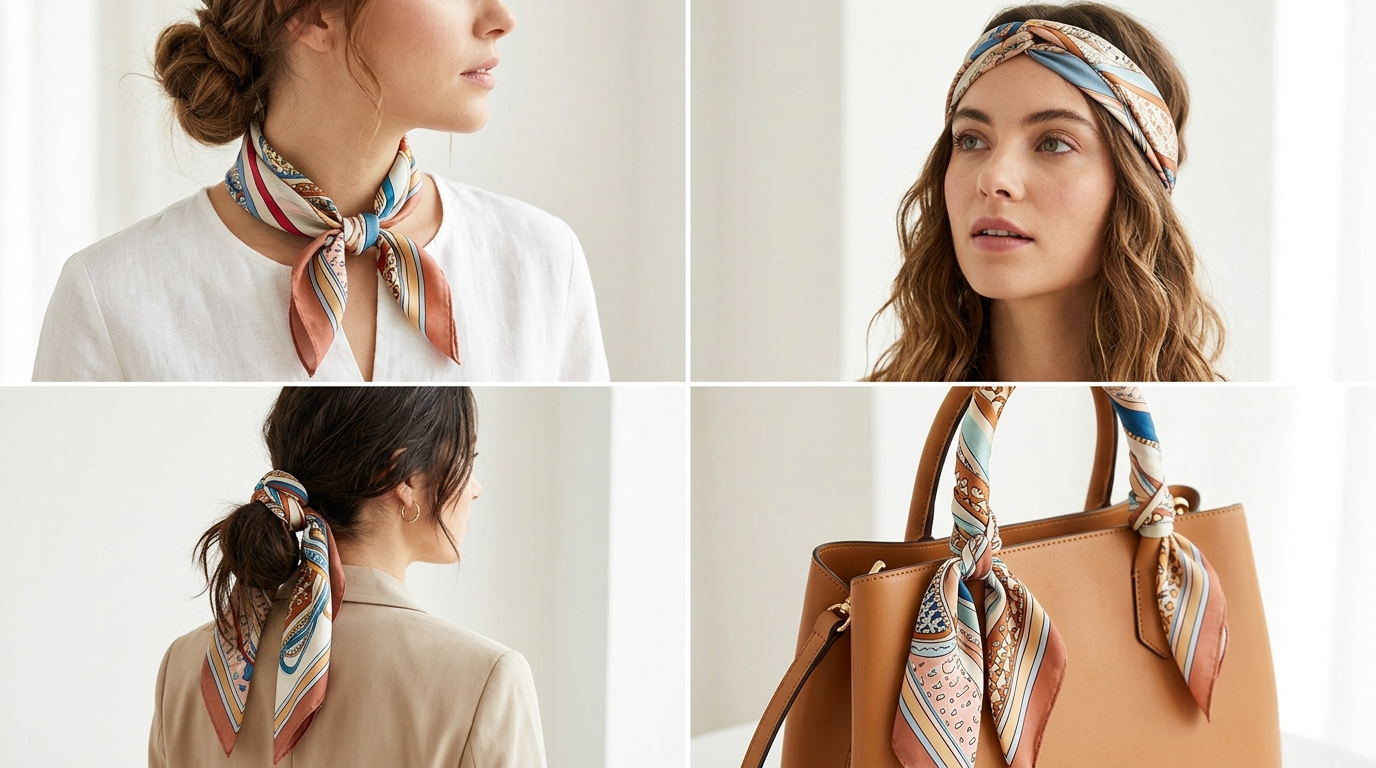Ways to Style a Silk Scarf
