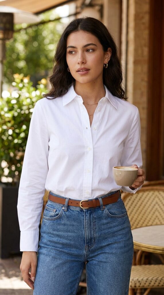 White Button-Down Shirt