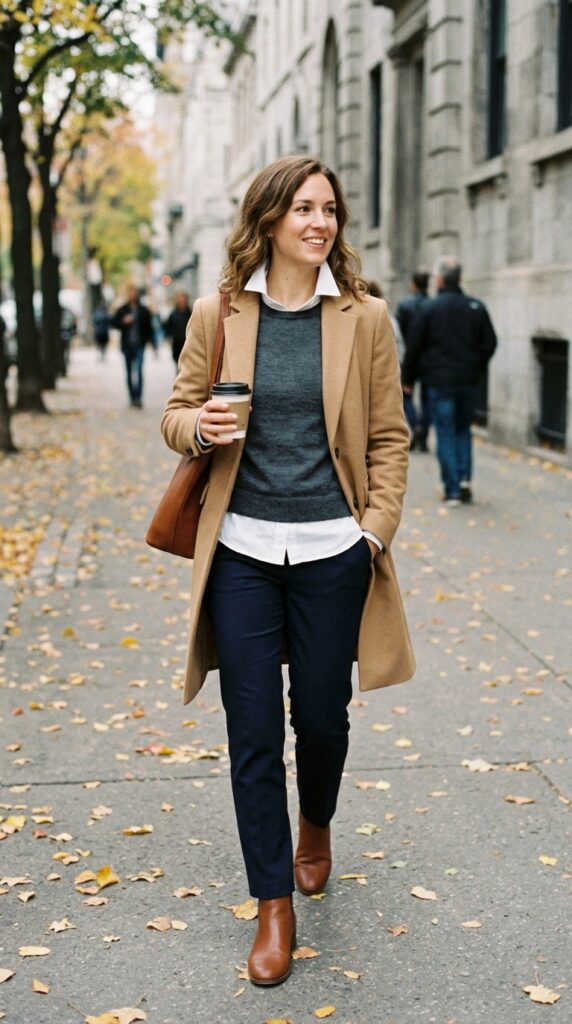  White Shirt Under a Long Coat