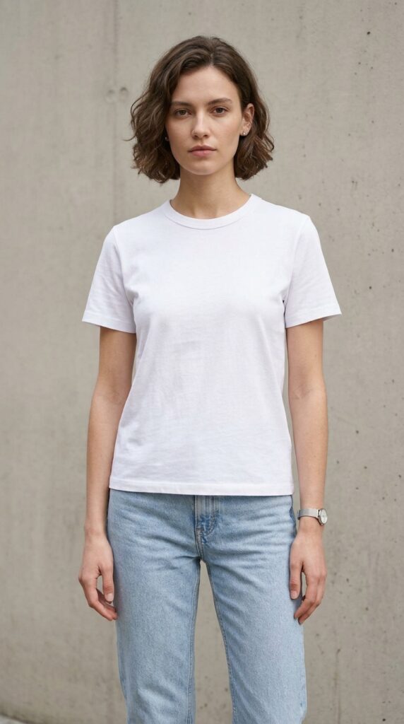 White T-Shirt + Statement Accessories