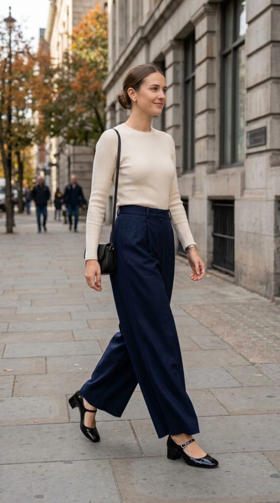 Wide-Leg Pants and Fitted Top