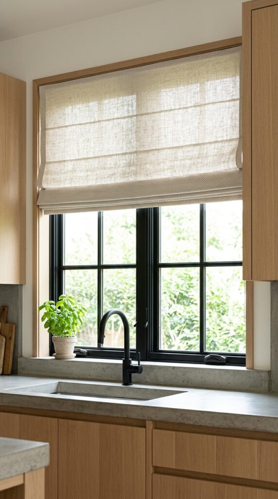 Window with Roman Shade