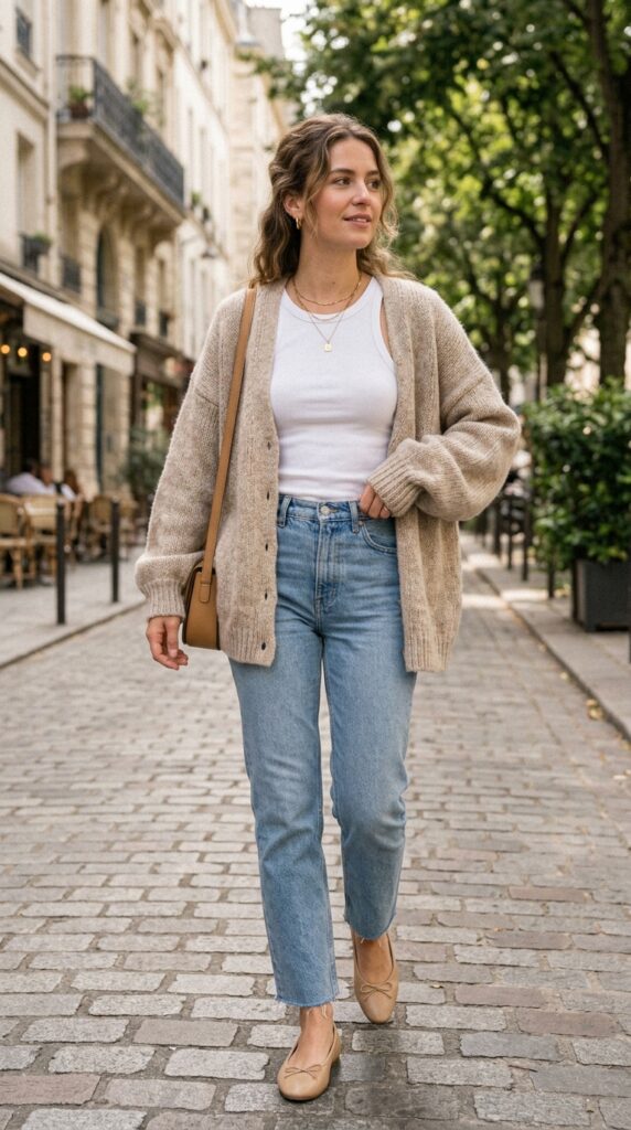 With a Lightweight Cardigan