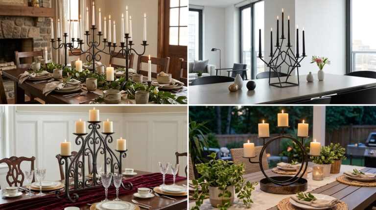 Wrought Iron Candelabra Dining Ideas