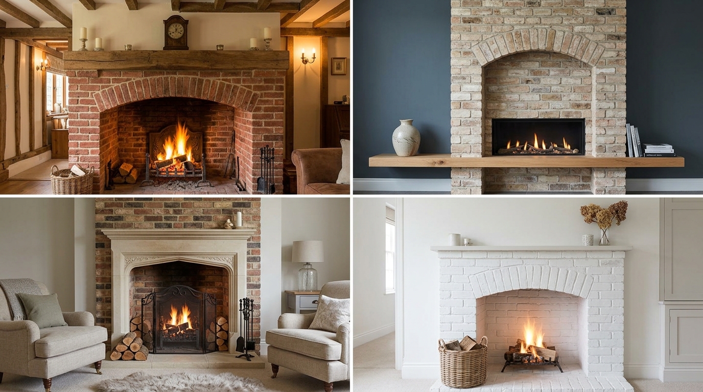 14 Arched Brick Fireplace Niche Ideas