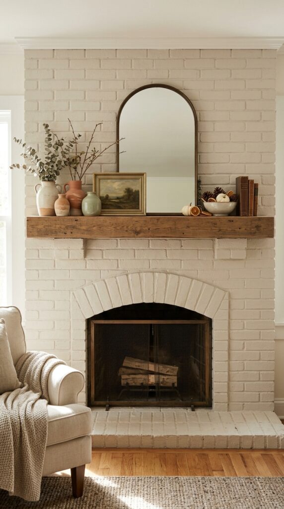 Arched Fireplace With Statement Décor