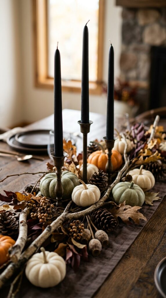 Black Candles for Fall Décor