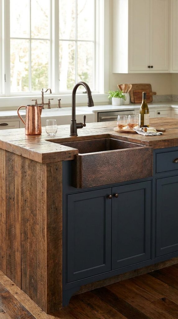 Compact Hammered Bar Sink