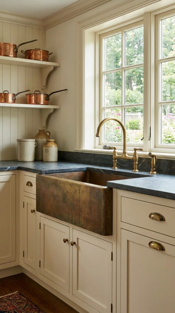 Double-Bowl Hammered Sink