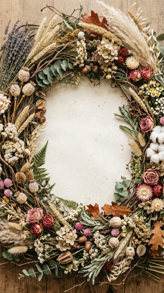 Full Textured Dried Wreath