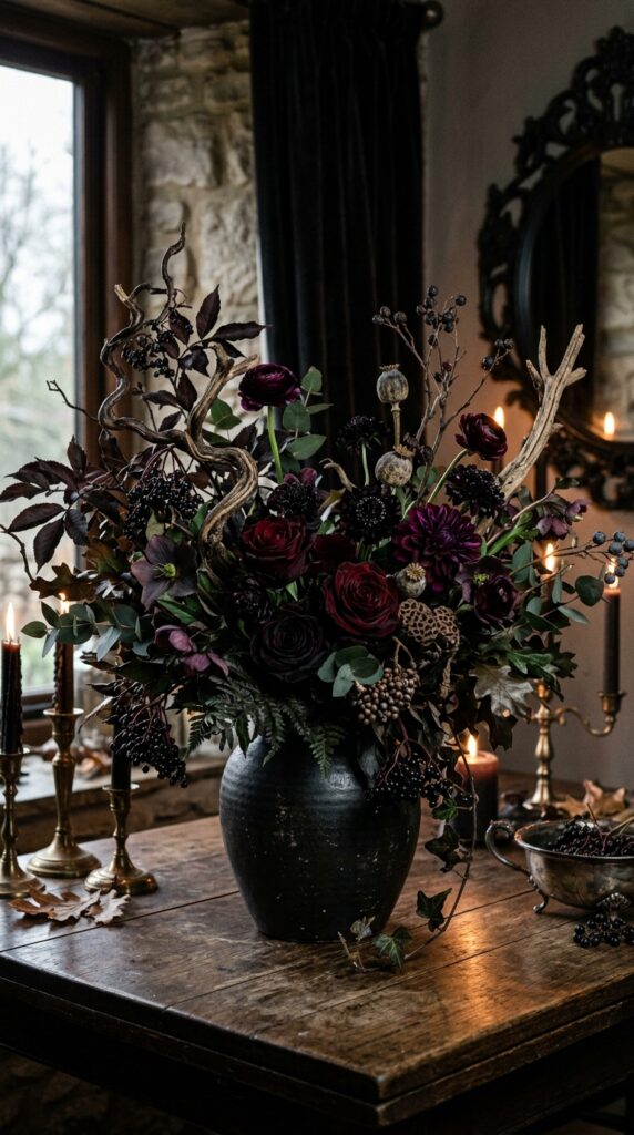 Gothic-Inspired Dried Wreath