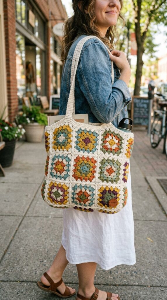Granny Square Tote