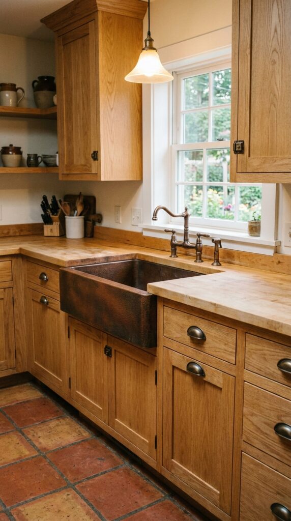 Hammered Copper Farmhouse Sink