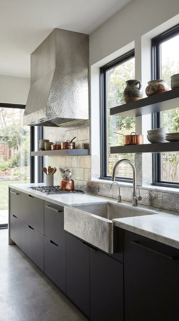 Hammered Stainless Steel Sink