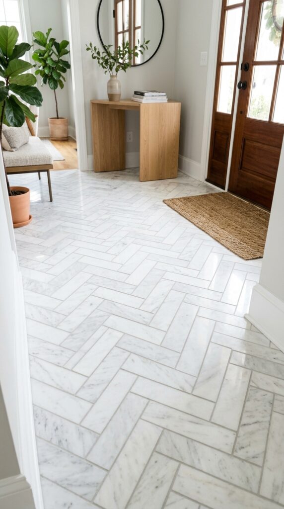 Herringbone Marble Inlay
