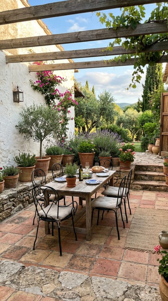 Mediterranean Terracotta Patio