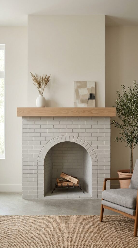Minimalist Arched Fireplace