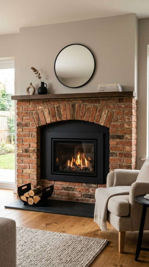 Modern Black Fireplace Insert