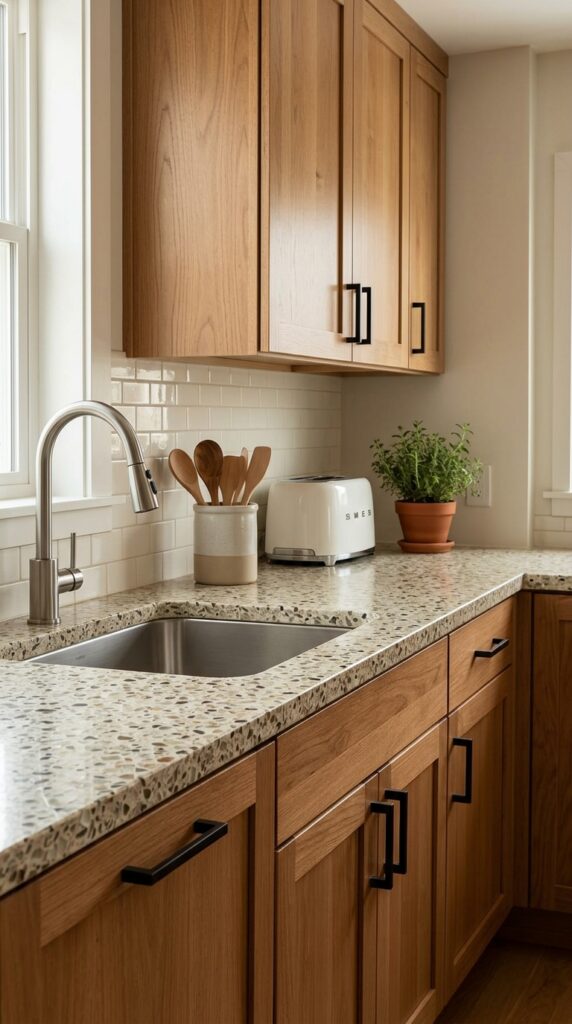 Neutral Recycled Glass Countertop