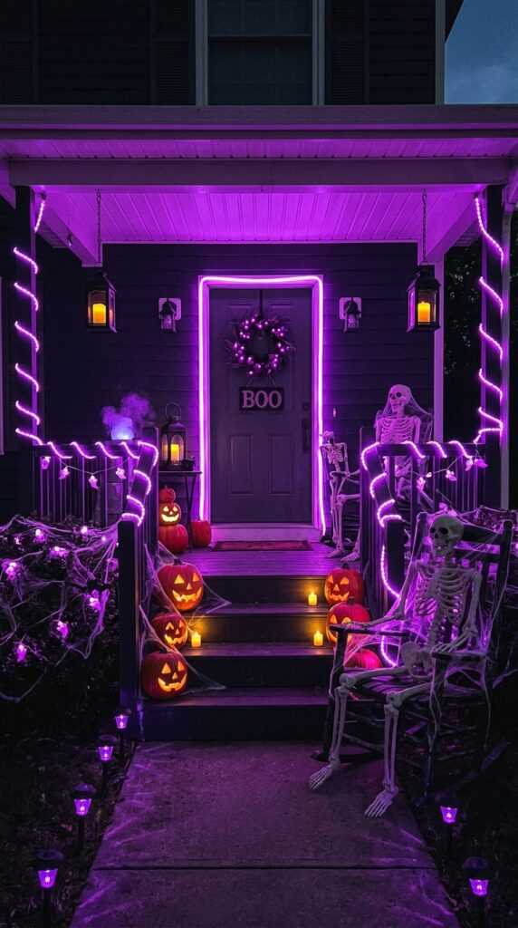 Purple Neon Front Porch
