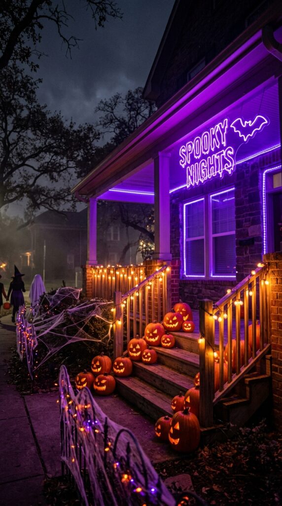 Purple and Orange Halloween Lights