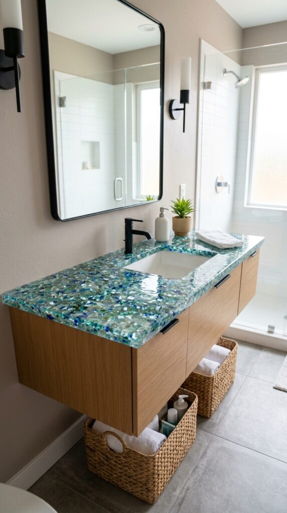 Recycled Glass Bathroom Vanity