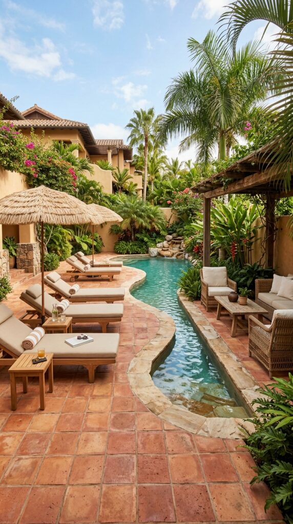 Terracotta Poolside Patio