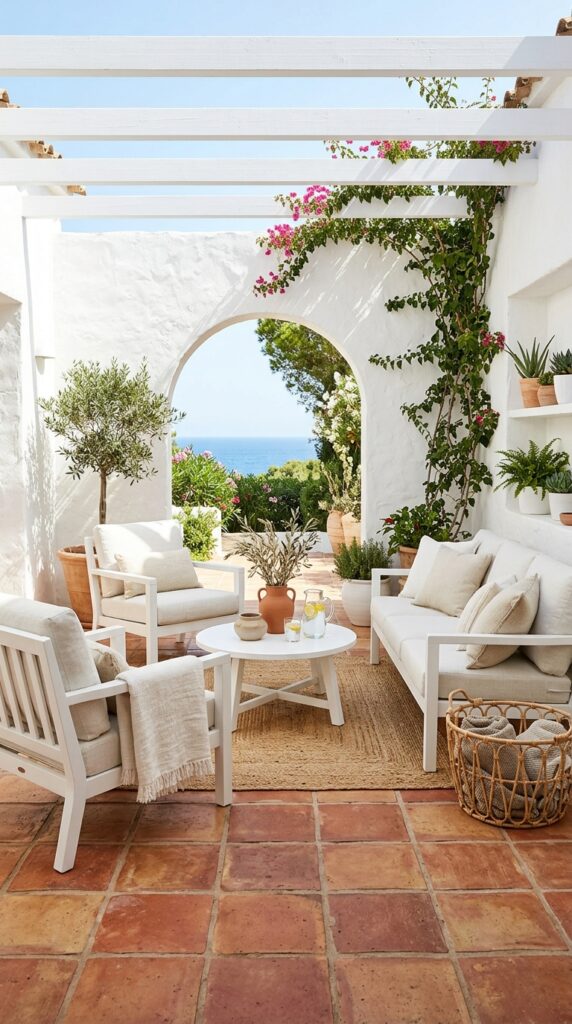 Terracotta and White Patio