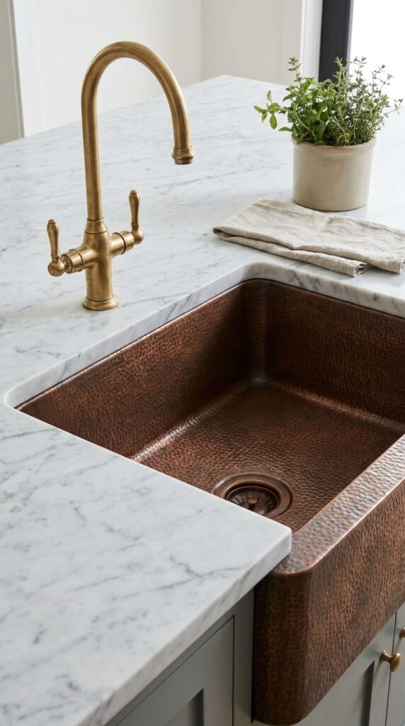 Undermount Hammered Metal Sink
