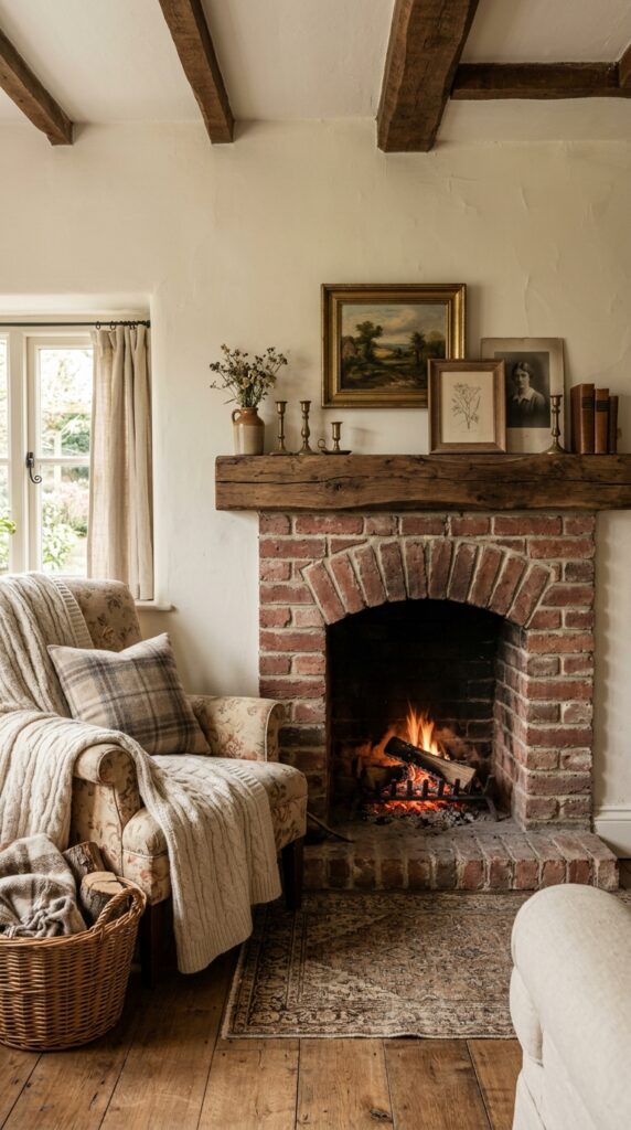 Vintage Cottage Fireplace