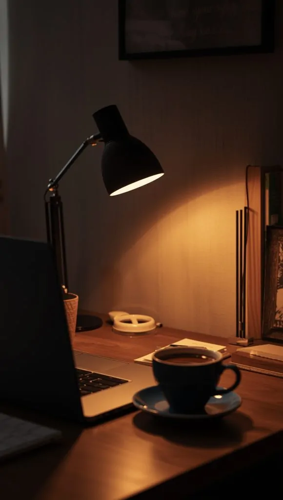Add A Desk Lamp For Proper Lighting