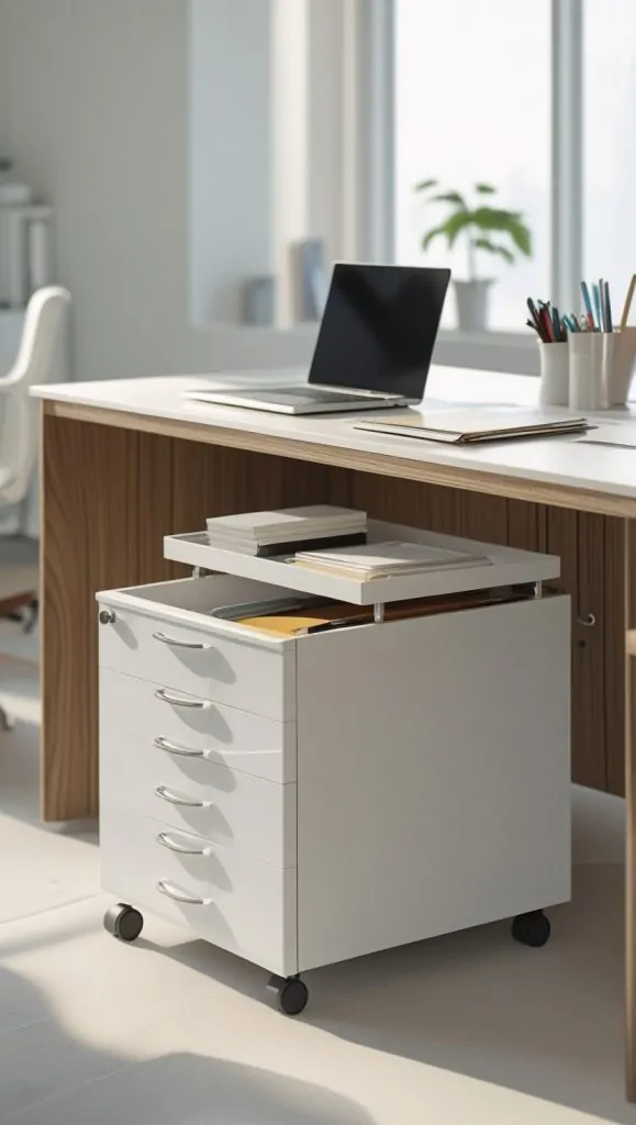 Add A Rolling Drawer Unit Or Storage Cart