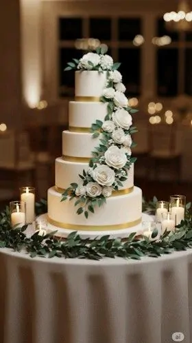 Chic Black & White Cake