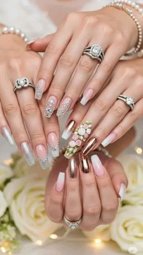 French Manicure with a Twist