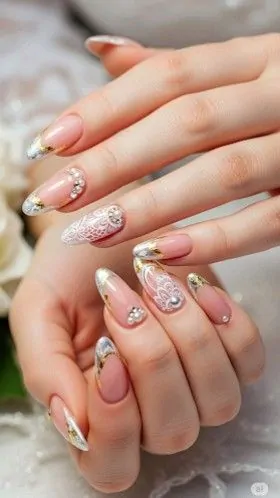 Glitter-Tipped Nails