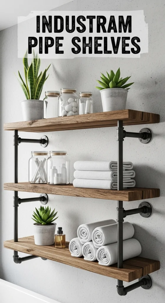 Industrial Pipe Shelves